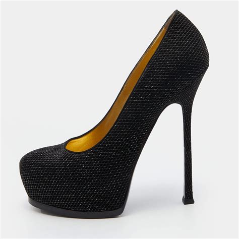 ysl black suede tribtoo pump|{YSL} Tribtoo 80 Black Suede Platform Pumps, Size 41/11.